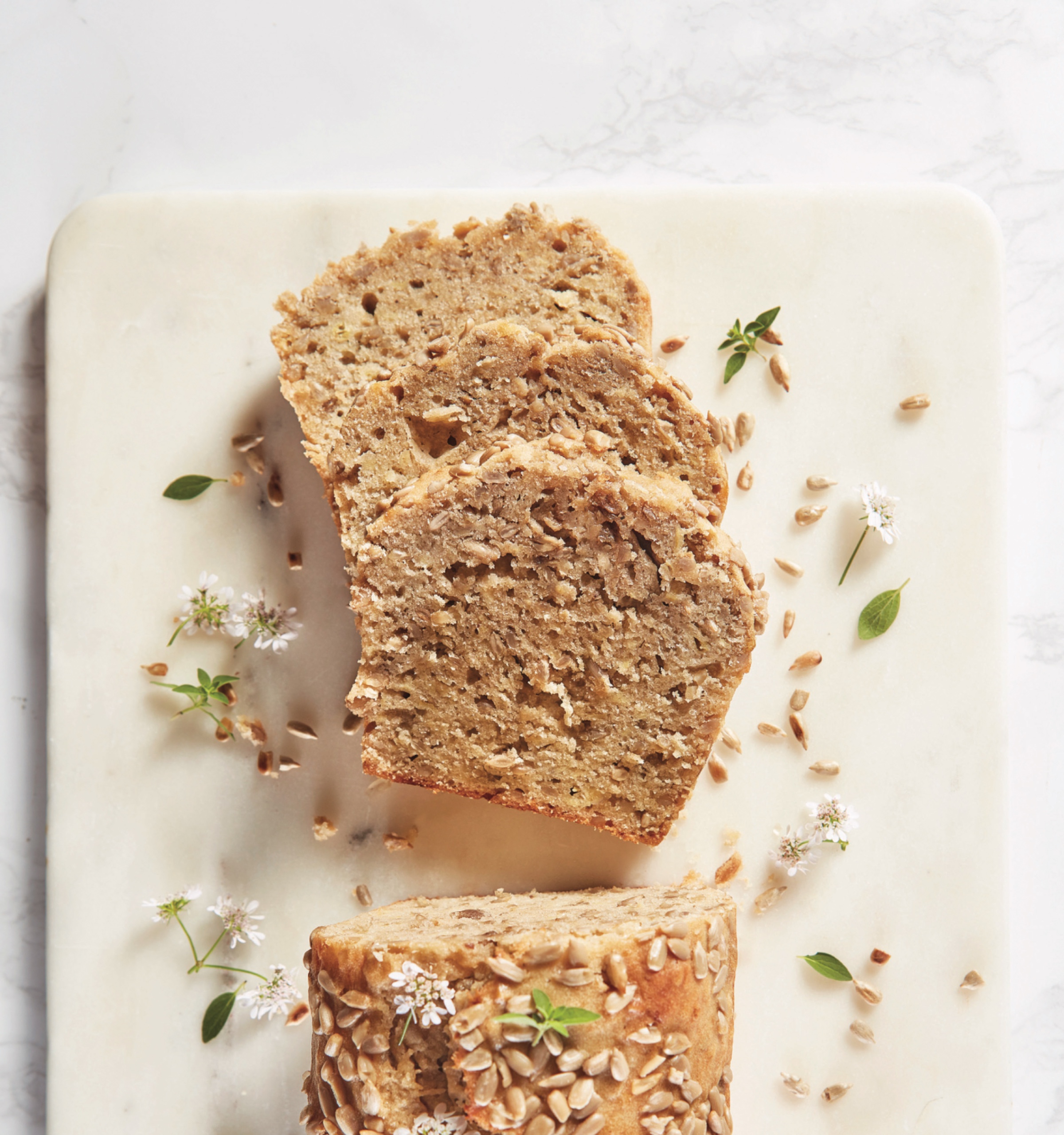 Pan de plátano con semillas de girasol