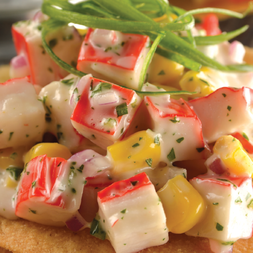 Exquisitas tostadas de surimi para vencer tu antojo