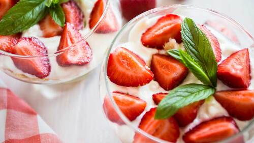 Fresas con crema