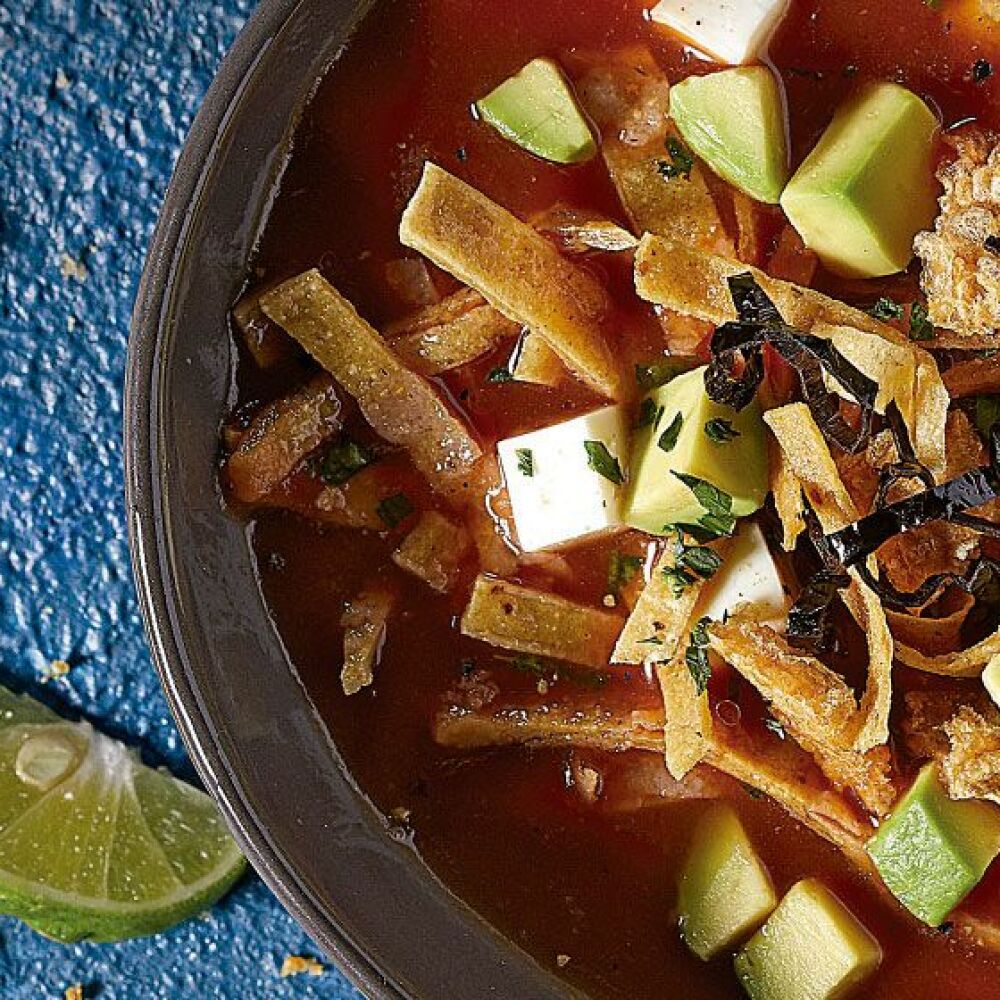 Receta de sopa de tortilla