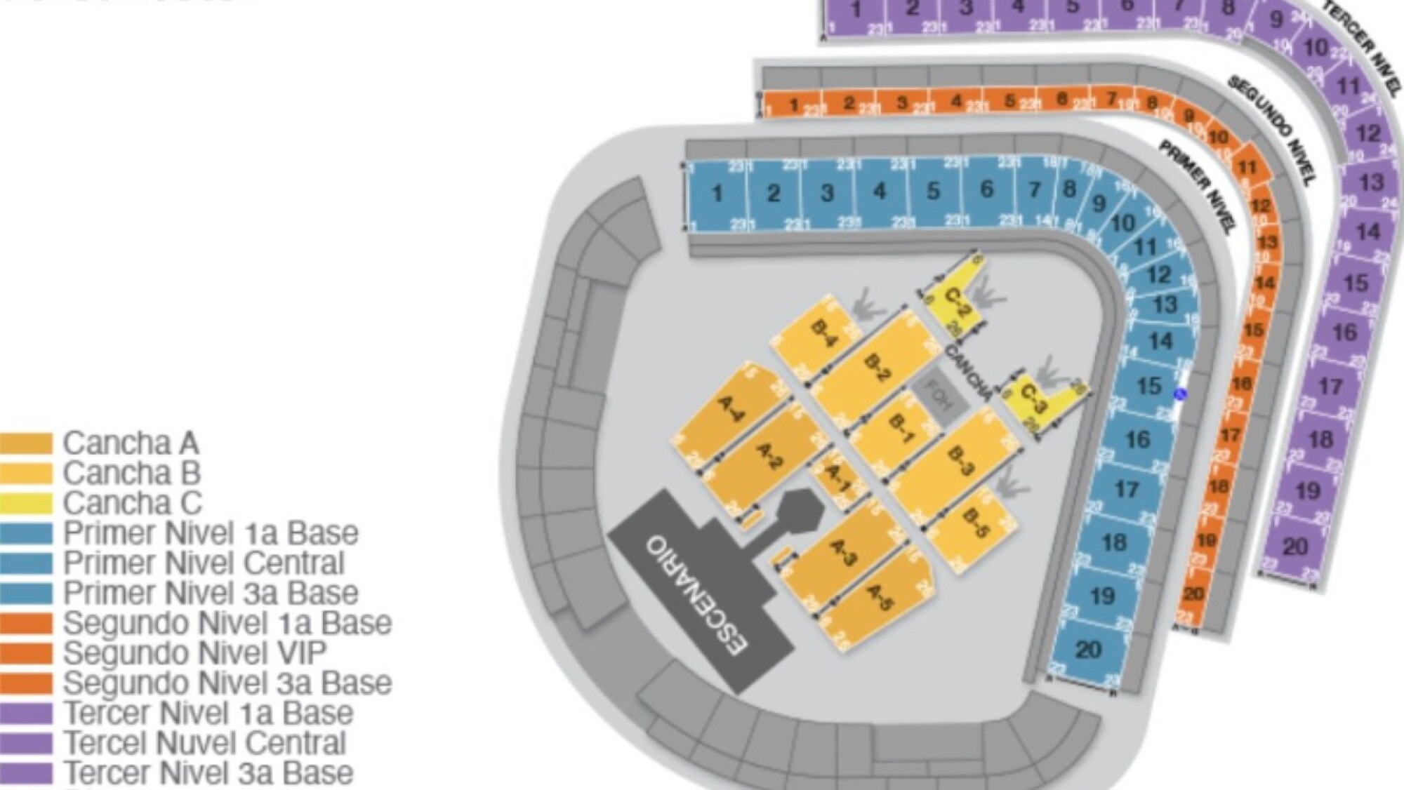 RBD en Monterrey este es el mapa del Estadio Mobil Super y cómo será
