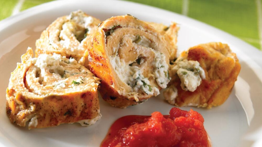 Pechugas rellenas de queso de cabra