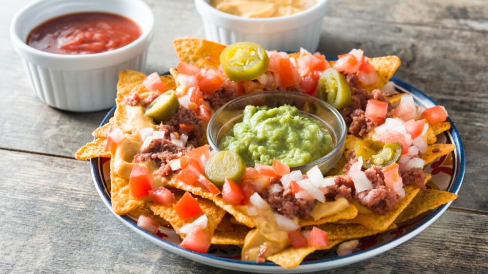 nachos con carne