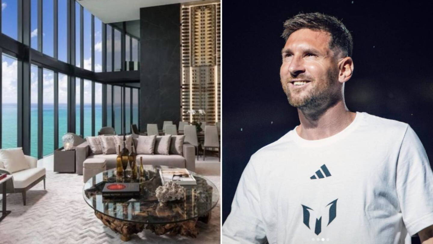 Al interior del lujoso departamento de Messi en Miami