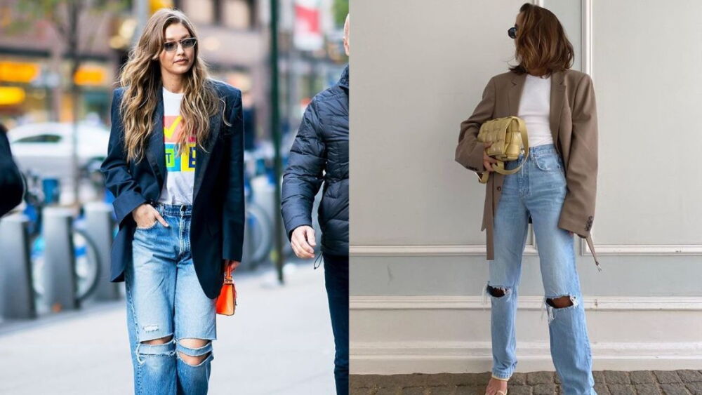 outfit casual con jeans, camiseta y blazer.jpg