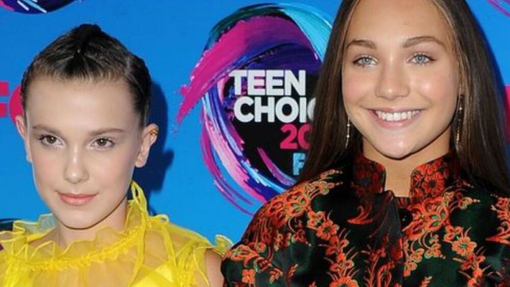 Maddie Ziegler y Millie Bobby Brown asistieron juntas a los Teen Choice Awards 2017