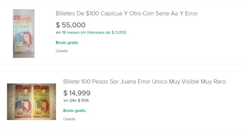 billete de 100 pesos