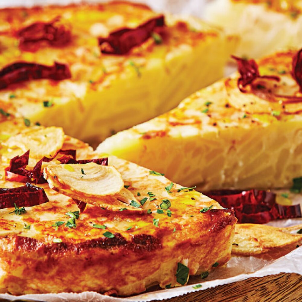 tortilla española al ajillo