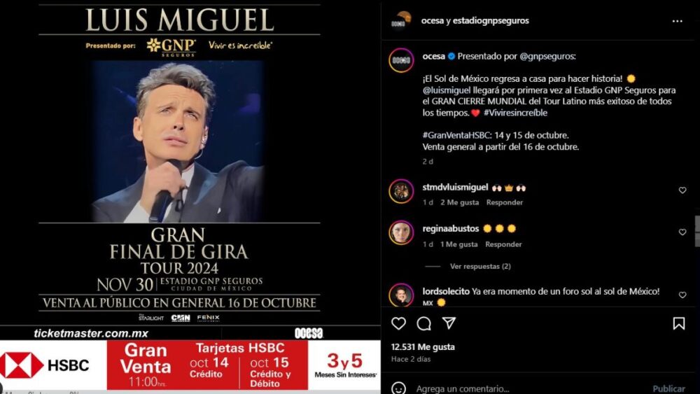 luis miguel conciertos boletos precio