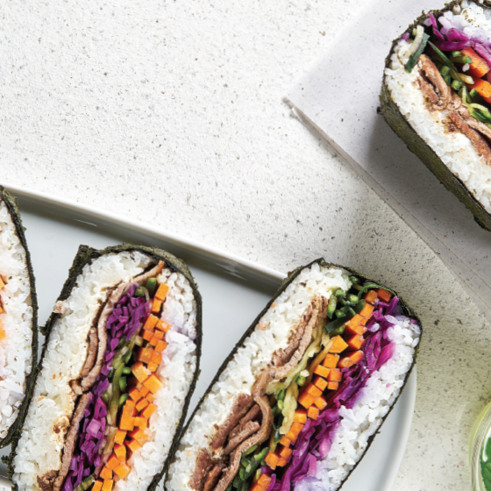 Sándwiches al estilo sushi