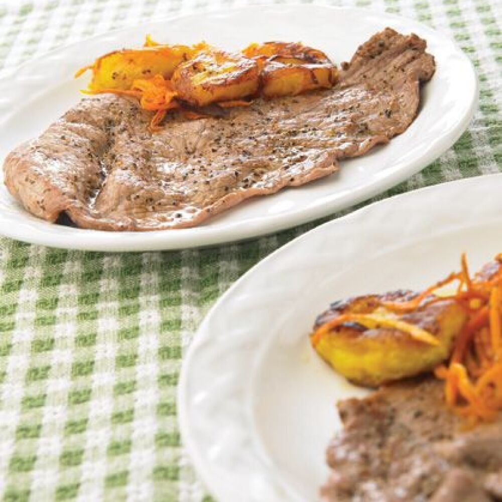 Escalopas con plátano macho