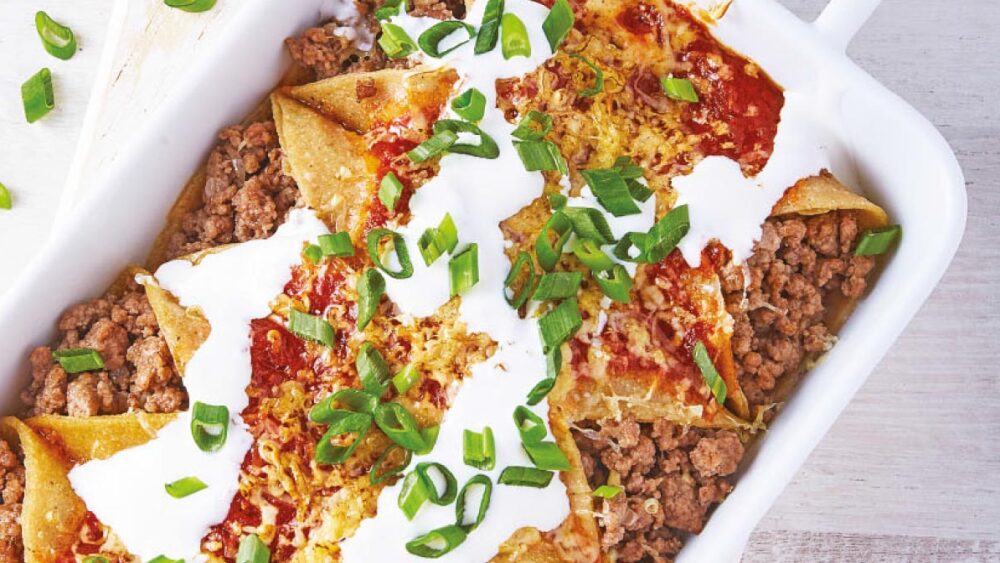 Enchiladas de carne molida