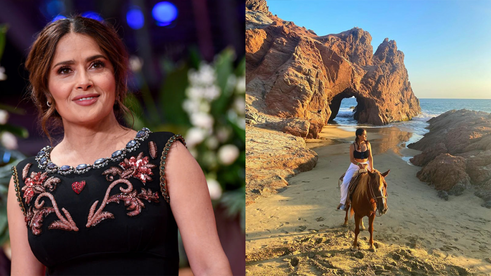 Salma Hayek regresa a México y presume sus vacaciones en Los Cabos