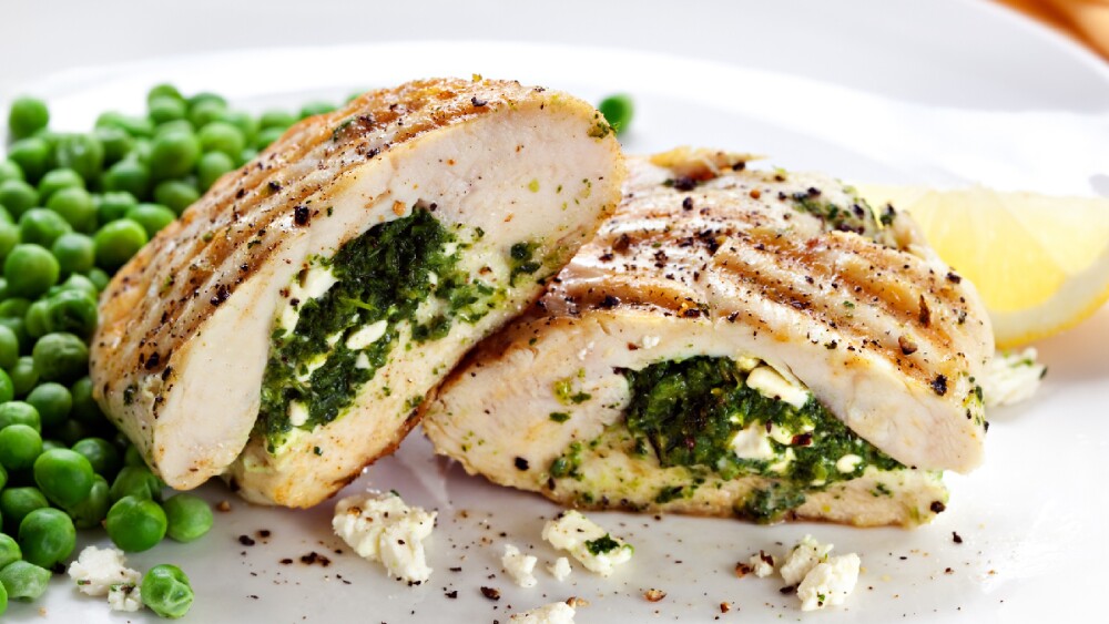 pechuga de pollo rellena