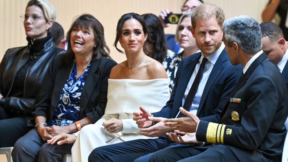 Harry y Meghan en una charla