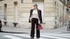 street style Virginie Conte lleva gafas de sol negras, un jersey de cuello alto beige, una chaqueta blazer Bazhane marrón oscuro, pantalones de Frankie Shop marrón oscuro, un bolso Hermes de cuero burdeos y zapatillas de punta.jpg