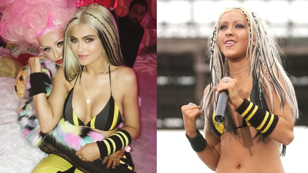 Kylie Jenner se transforma nuevamente en la versión más atrevida de Christina Aguilera