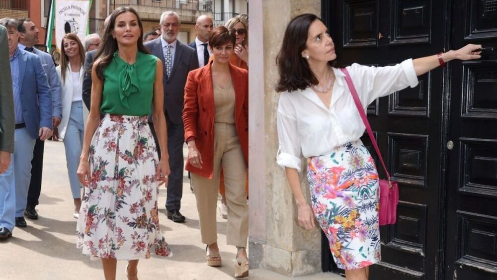 look con falda con estampado floreado.jpg