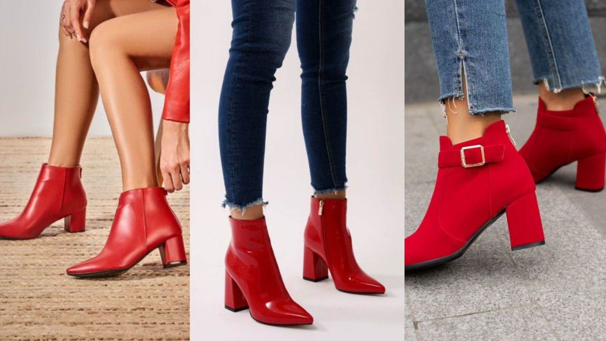 Botas Rojas Jean Estos son los estilos de botas rojas que están de moda para Otoño ...