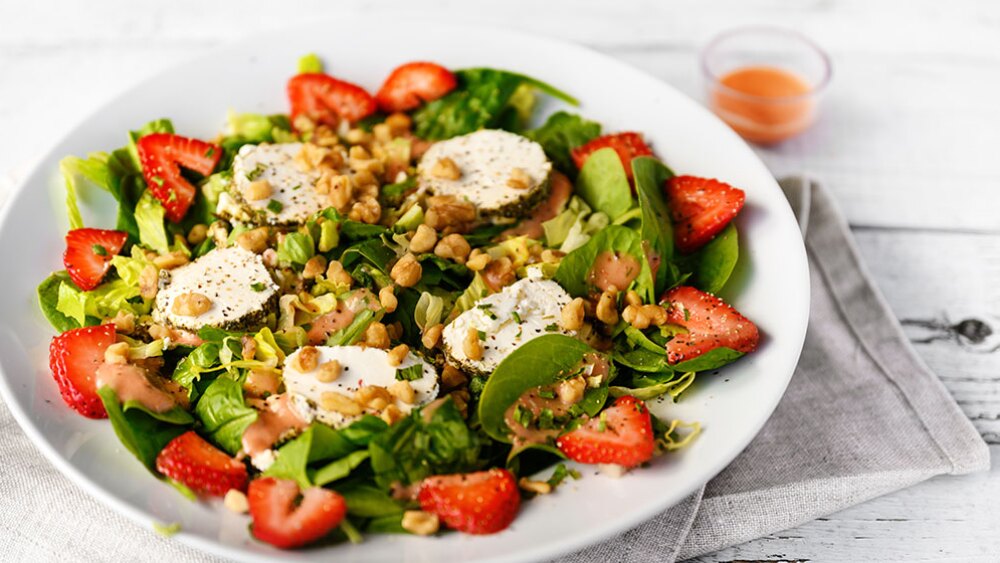 Ensalada de espinaca con fresa