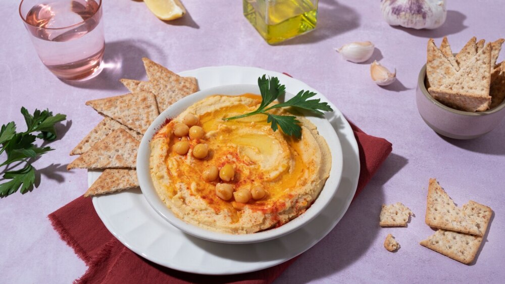 hummus de zanahoria y garbanzos
