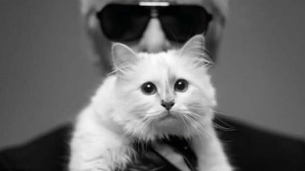 Choupette y Karl Lagerfeld
