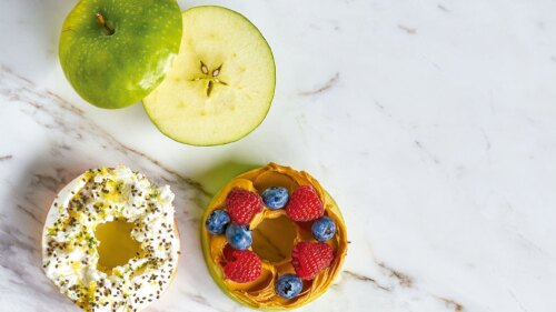 Postres fáciles para niños paso a paso: bagel de manzana