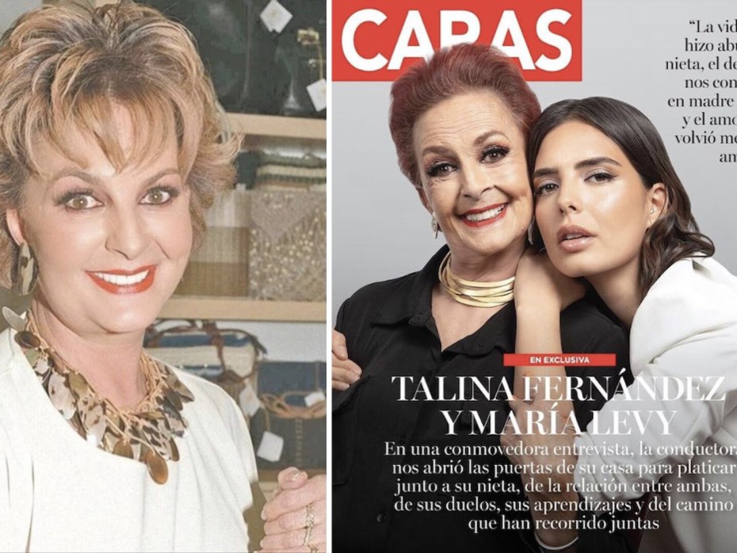 Talina Fernández dejó uno de sus momentos más personales plasmado en la revista Caras.