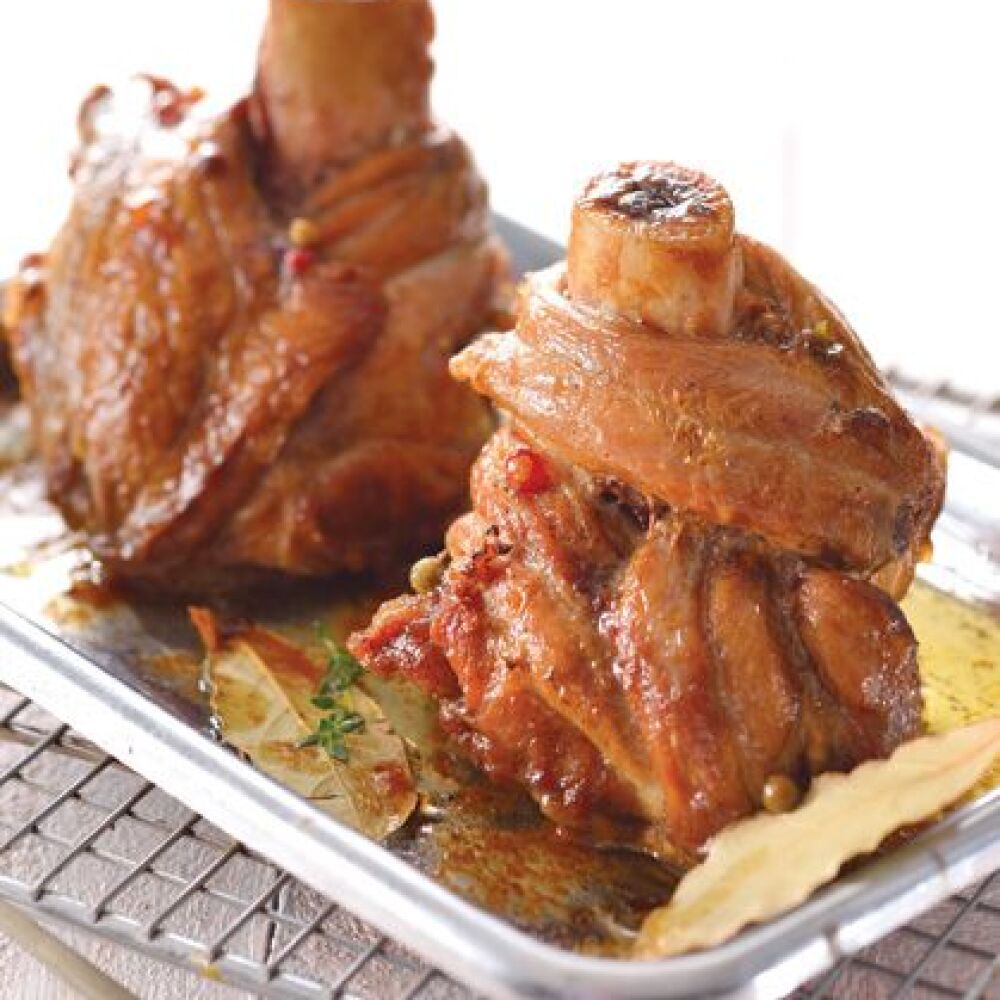 Chamorros de cordero a las tres pimientas