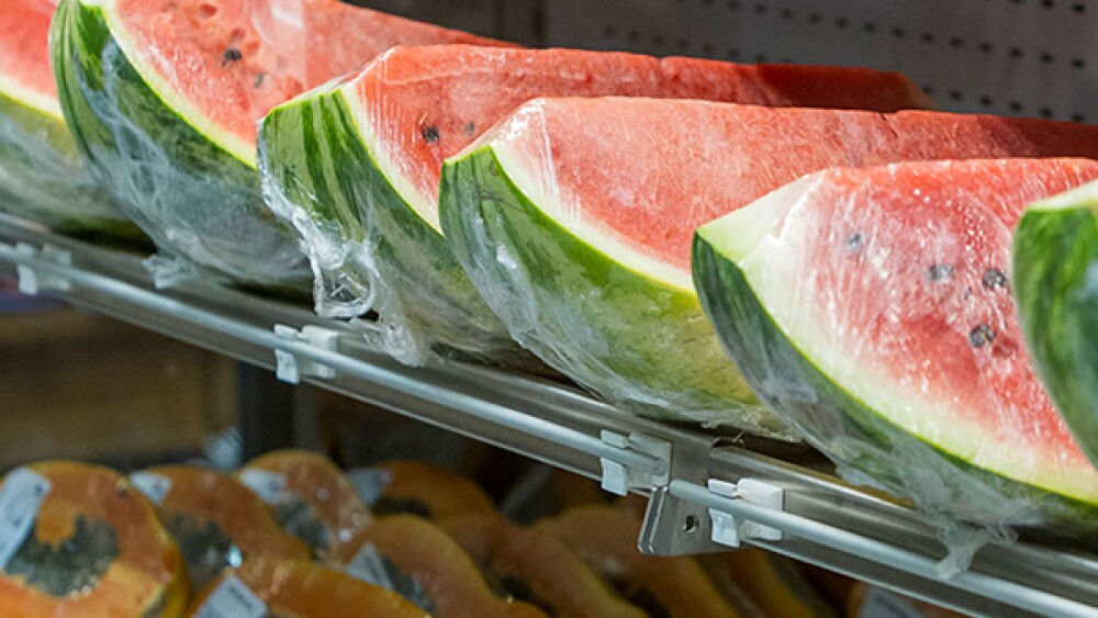 Fruta con papel film