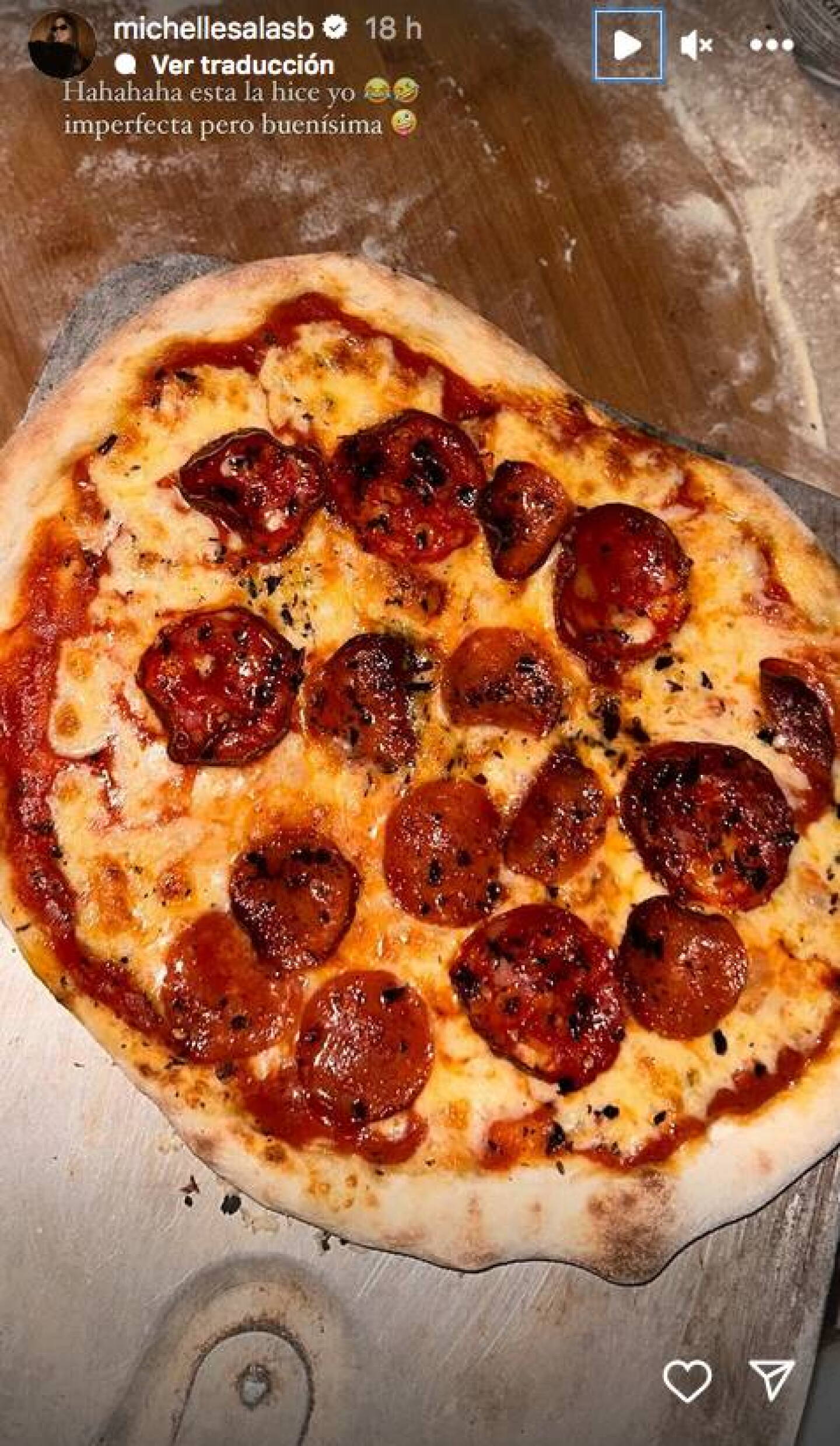 Michelle Luzza Michelle Salas graba a Luis Miguel preparando pizza, pero algo sale mal ...