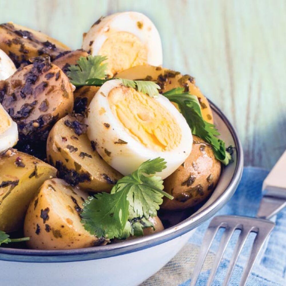 ensalada de papa y huevo