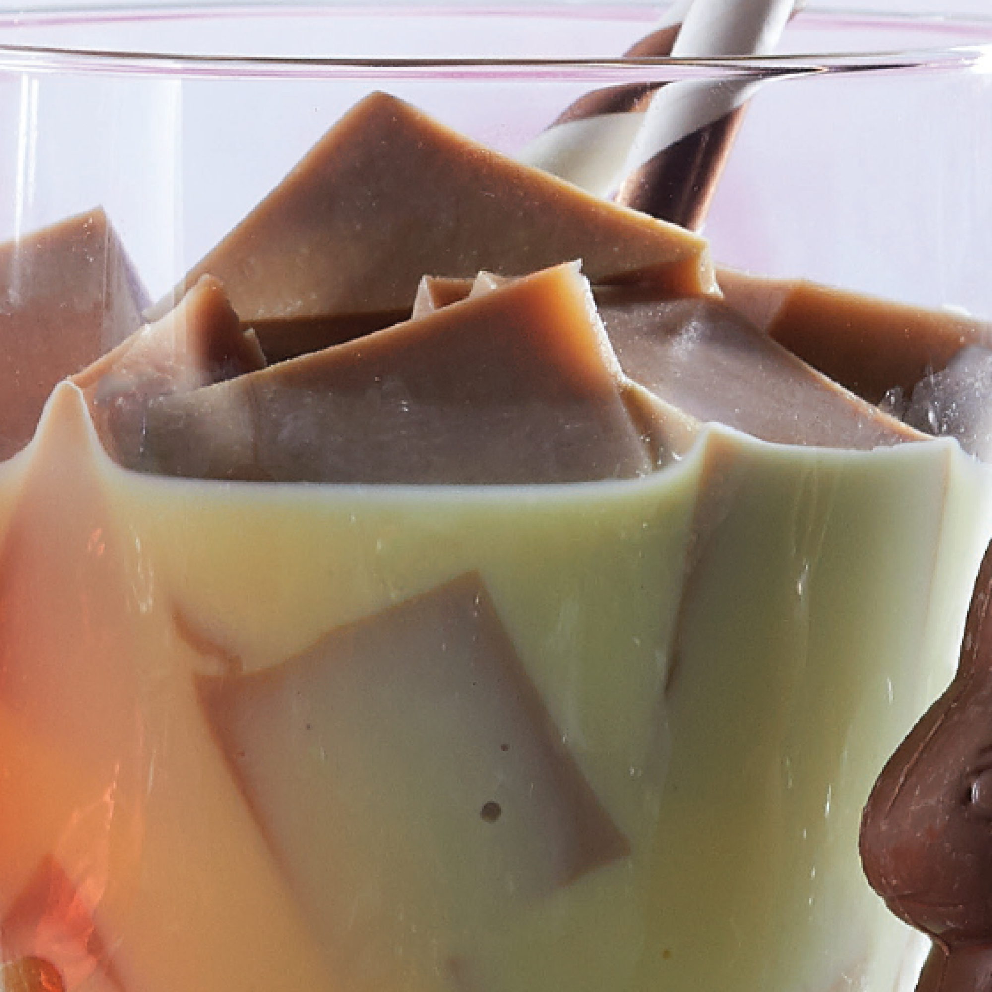 Gelatina de chocolate con rompope