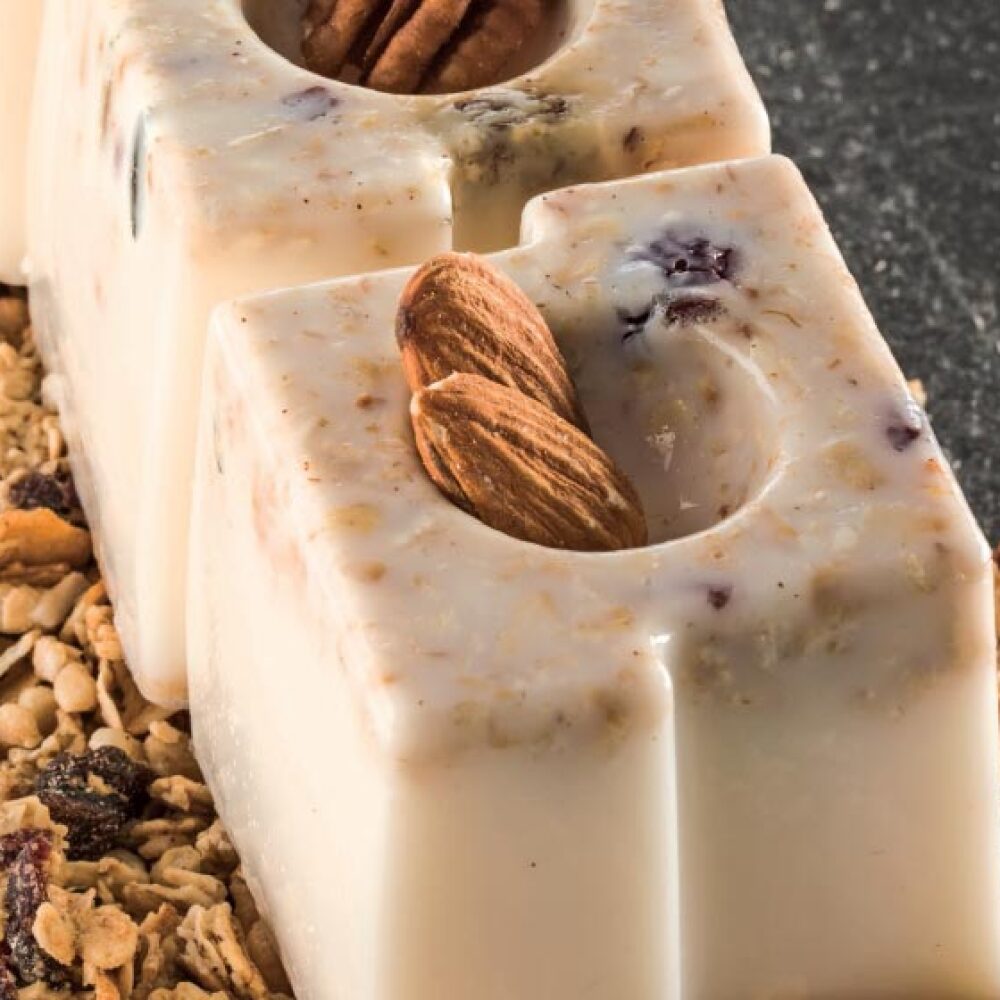 gelatina de yogurt con granola