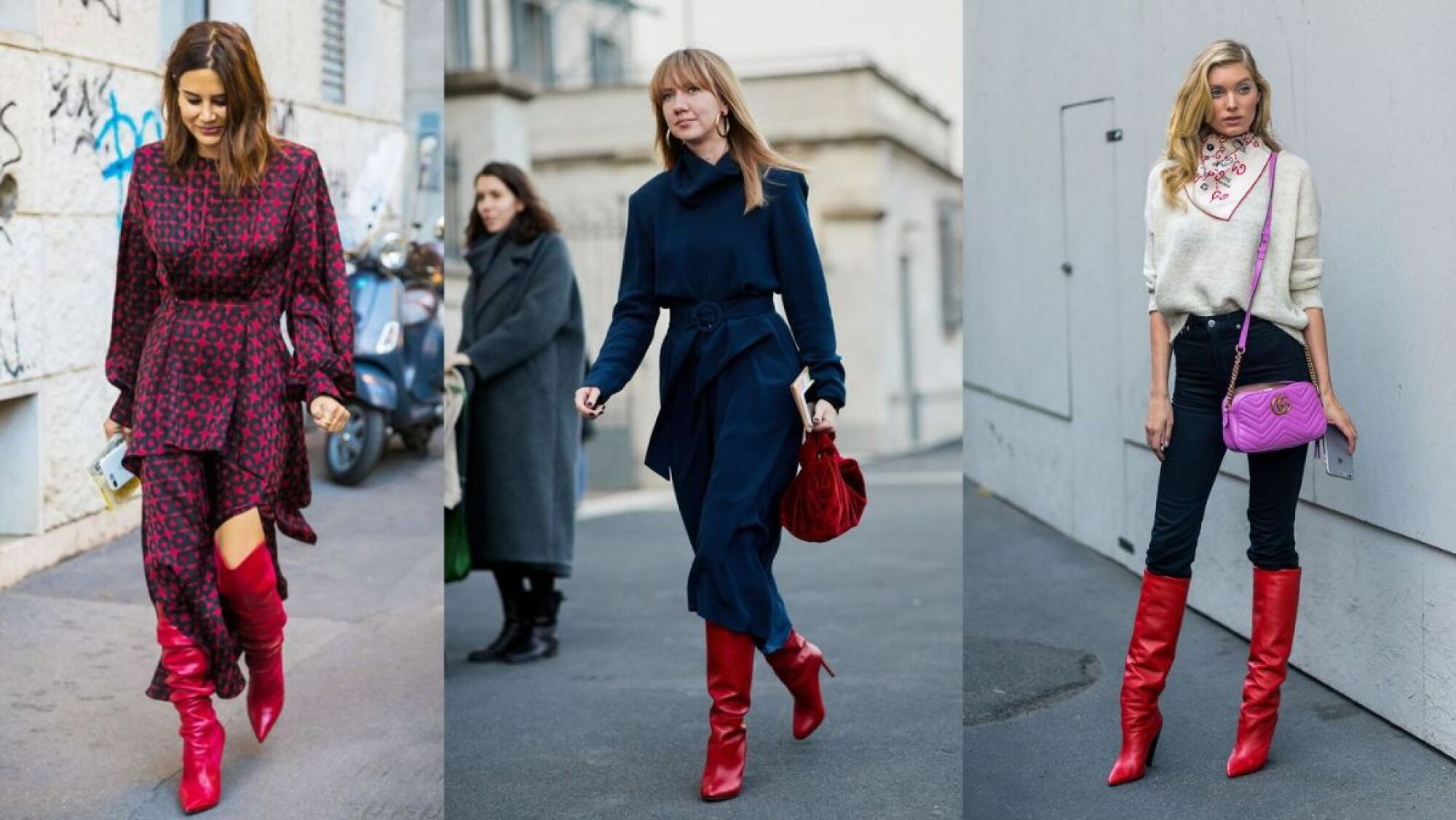 Botas Rojas Jean Estos son los estilos de botas rojas que están de moda para Otoño ...