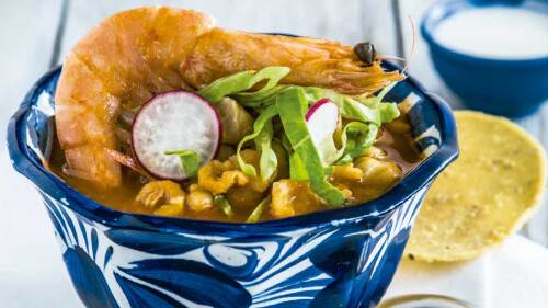 Pozole de camarón