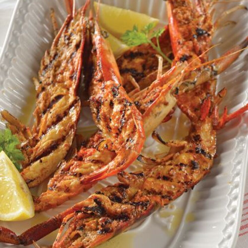 Langostinos al ajo y chipotle