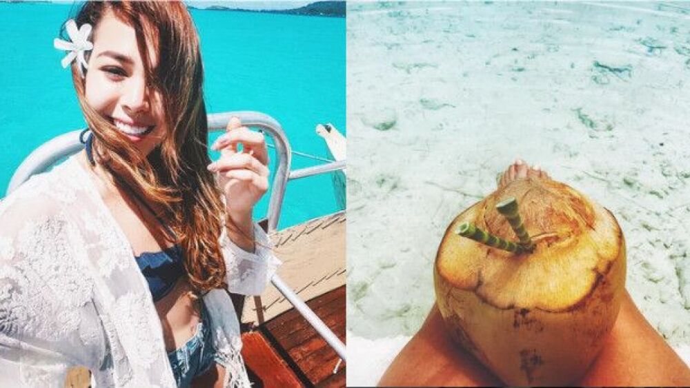Danna Paola disfruta de Bora Bora
