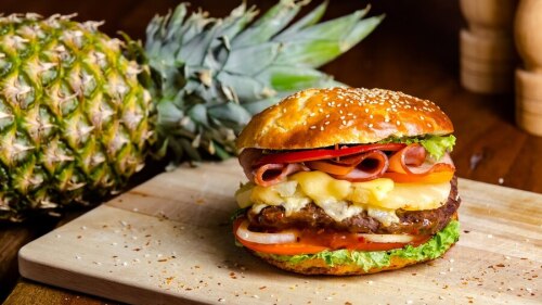 Receta de hamburguesa hawaiana