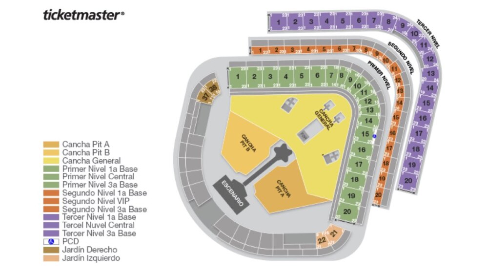 Karol G en México: Este es el mapa del Estadio Mobil Super para sus conciertos en Monterrey