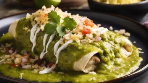 enchiladas verdes, platillo típico de la cocina económica