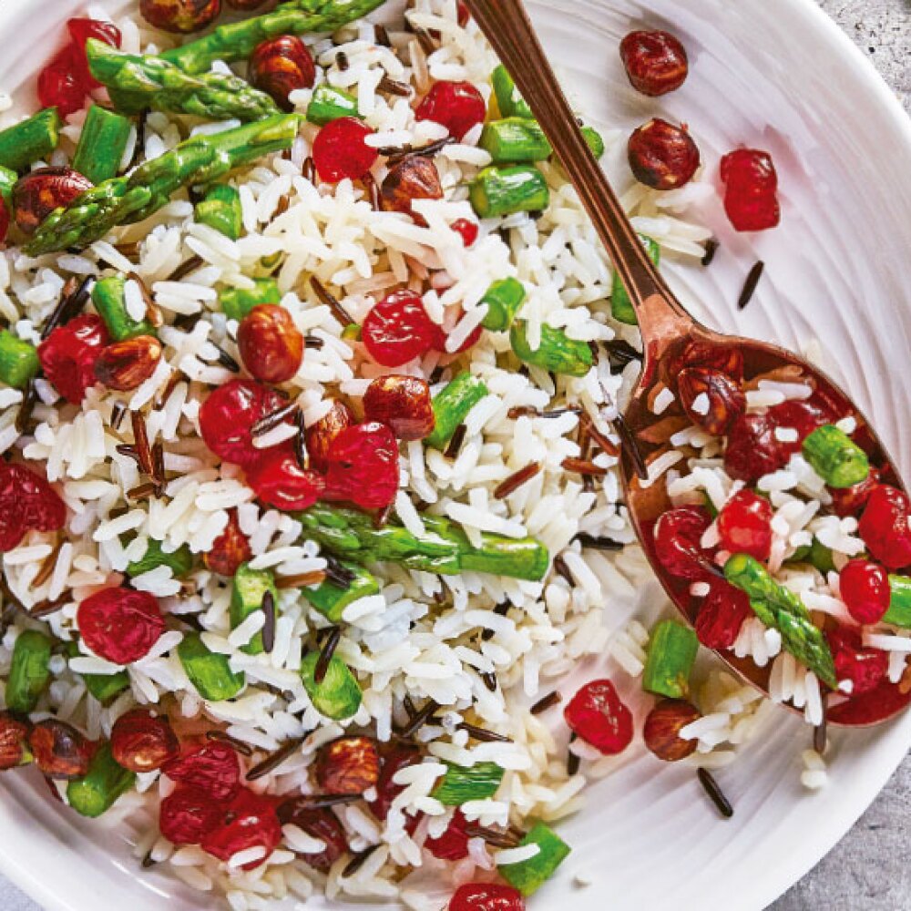 Arroz salvaje receta con arándanos