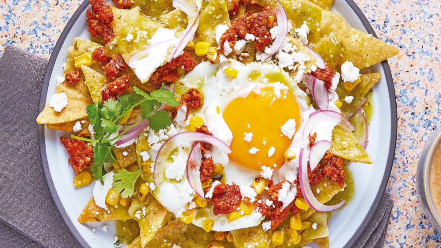 Chorizo receta de chilaquiles con huevo estrellado