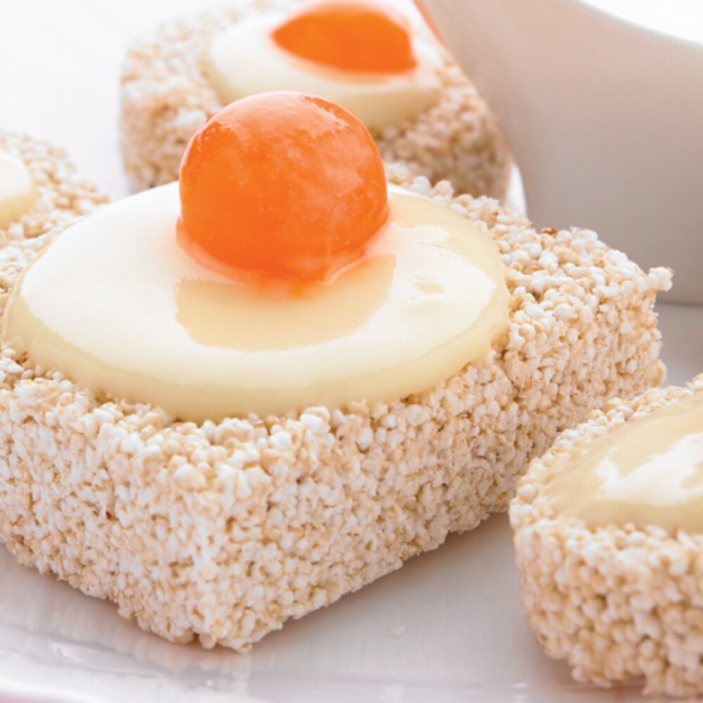 barritas de amaranto con crema de rompope