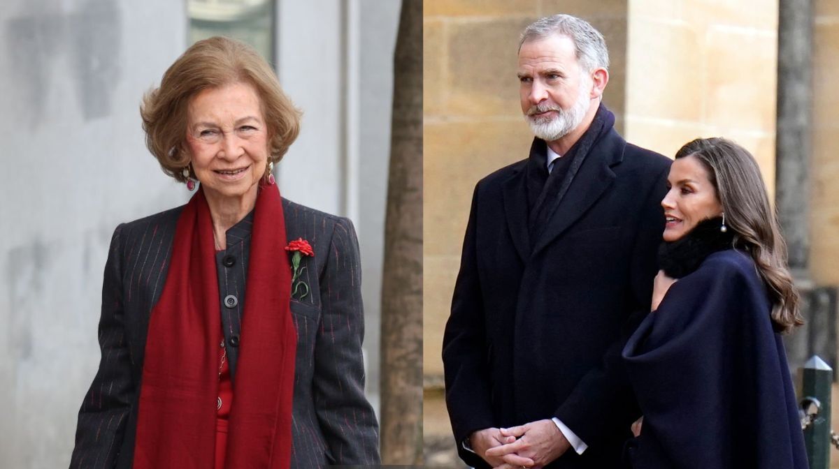 La reina Sofía marca distancia de Felipe VI y Letizia Ortiz en la misa a Constantino de Grecia