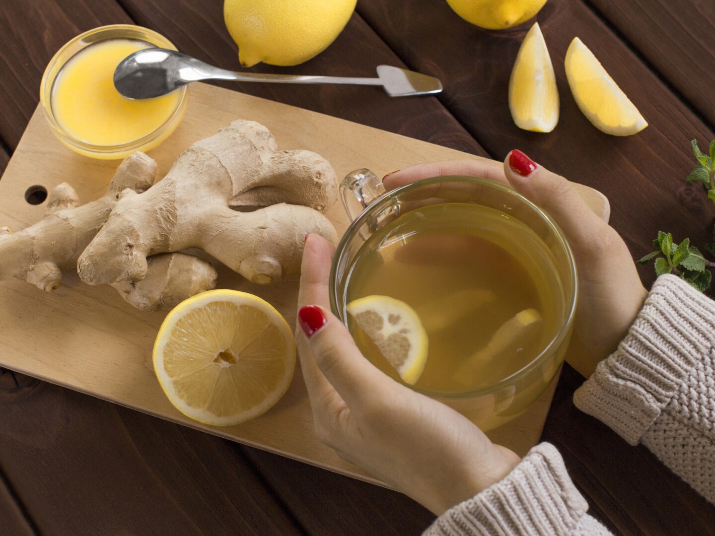 Infusión de Jengibre y limón para la hinchazón