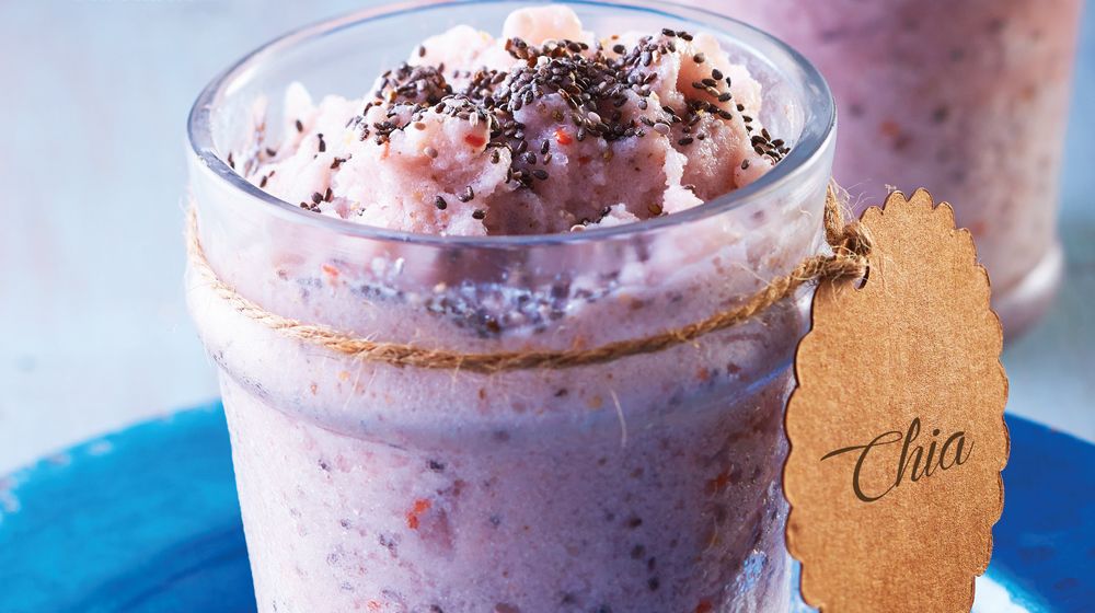 Smoothie de mora azul con chía