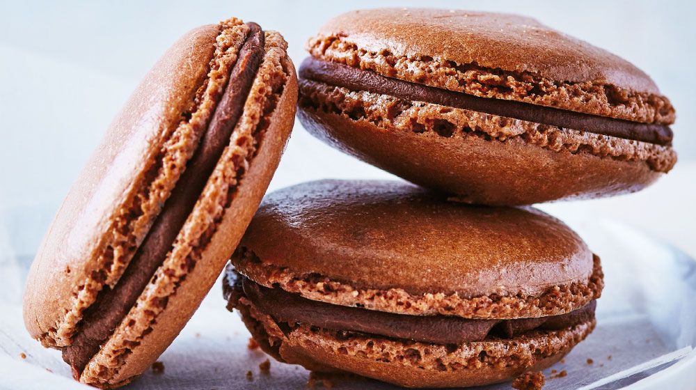 Macarrones de chocolate