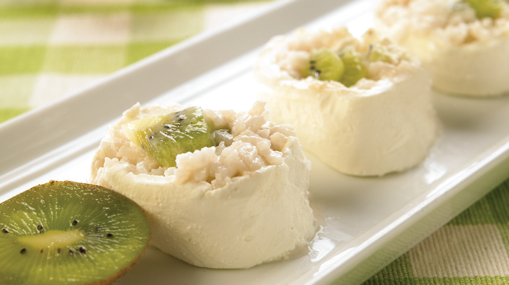 Sushi de queso crema con kiwi