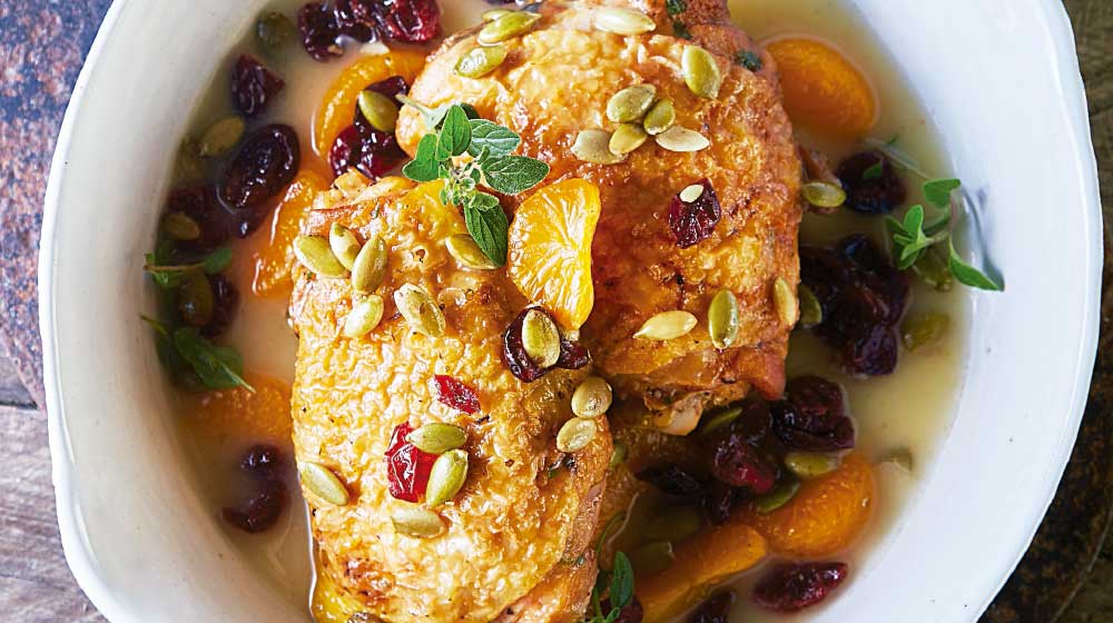 Receta de pollo rostizado a la mandarina